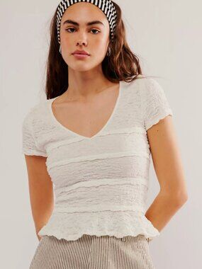 NWT Free People Kristal Top in Ivory